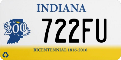 IN license plate 722FU