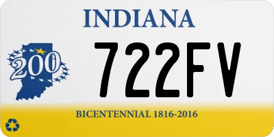 IN license plate 722FV