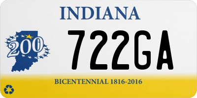 IN license plate 722GA