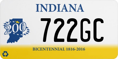 IN license plate 722GC