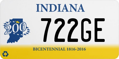 IN license plate 722GE