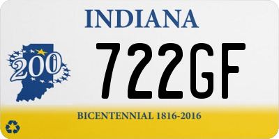 IN license plate 722GF