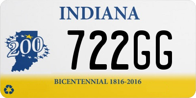 IN license plate 722GG