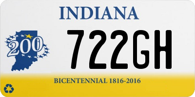 IN license plate 722GH