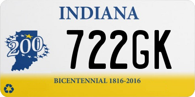 IN license plate 722GK