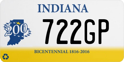 IN license plate 722GP