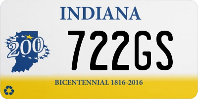 IN license plate 722GS