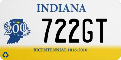 IN license plate 722GT