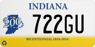 IN license plate 722GU