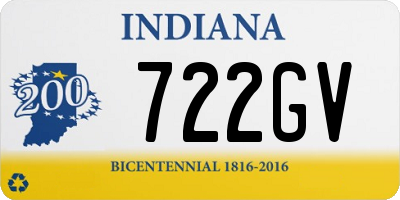 IN license plate 722GV