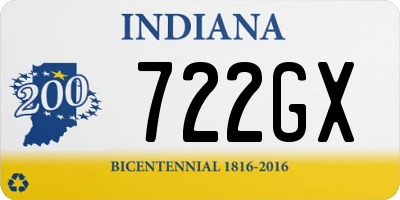 IN license plate 722GX