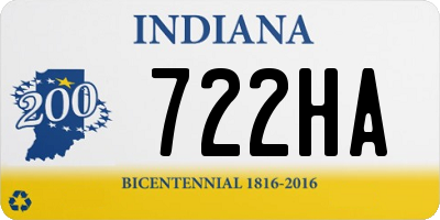 IN license plate 722HA