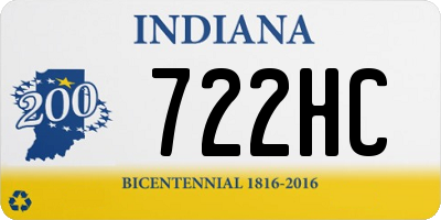 IN license plate 722HC