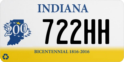 IN license plate 722HH