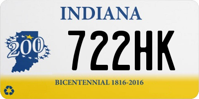 IN license plate 722HK