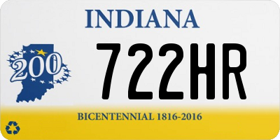 IN license plate 722HR