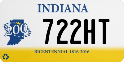 IN license plate 722HT