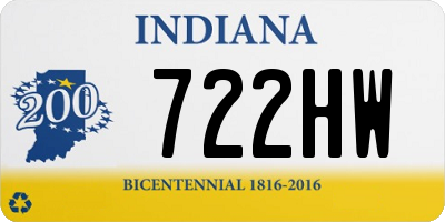 IN license plate 722HW