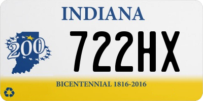 IN license plate 722HX