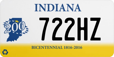 IN license plate 722HZ