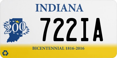 IN license plate 722IA