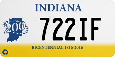 IN license plate 722IF