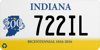 IN license plate 722IL