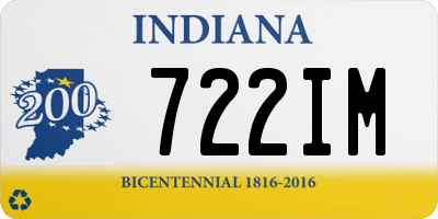 IN license plate 722IM