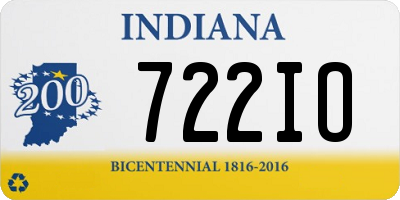 IN license plate 722IO