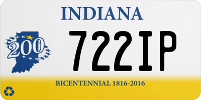 IN license plate 722IP