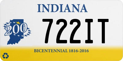 IN license plate 722IT