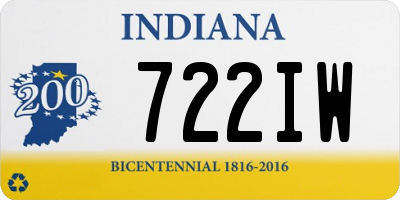 IN license plate 722IW