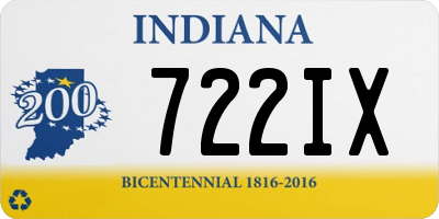 IN license plate 722IX