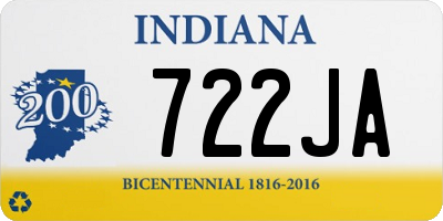 IN license plate 722JA