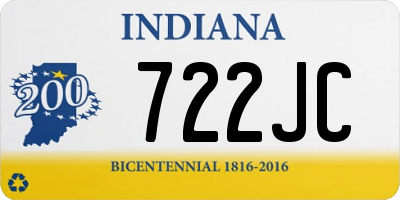 IN license plate 722JC