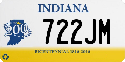 IN license plate 722JM