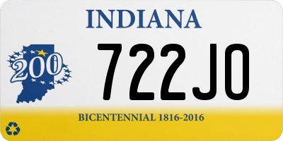 IN license plate 722JO