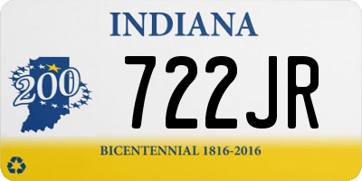 IN license plate 722JR