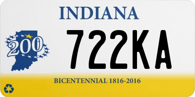 IN license plate 722KA