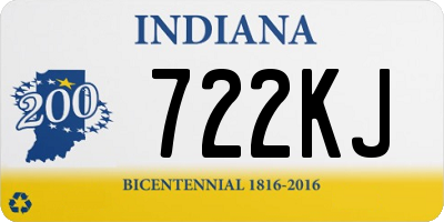 IN license plate 722KJ