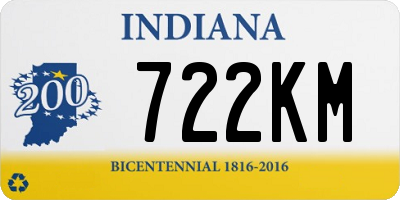 IN license plate 722KM