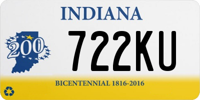 IN license plate 722KU