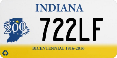 IN license plate 722LF