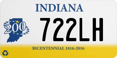 IN license plate 722LH