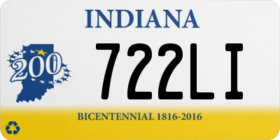 IN license plate 722LI
