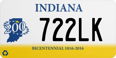 IN license plate 722LK