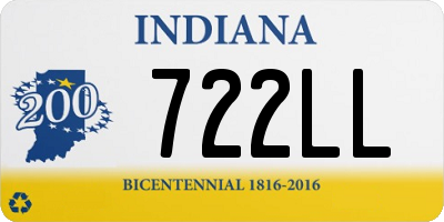IN license plate 722LL