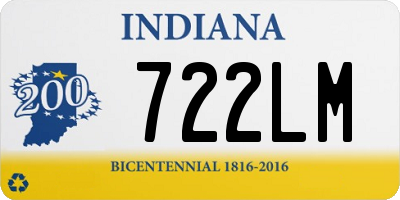 IN license plate 722LM