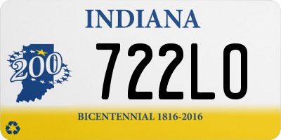 IN license plate 722LO