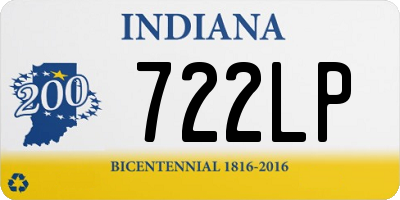 IN license plate 722LP